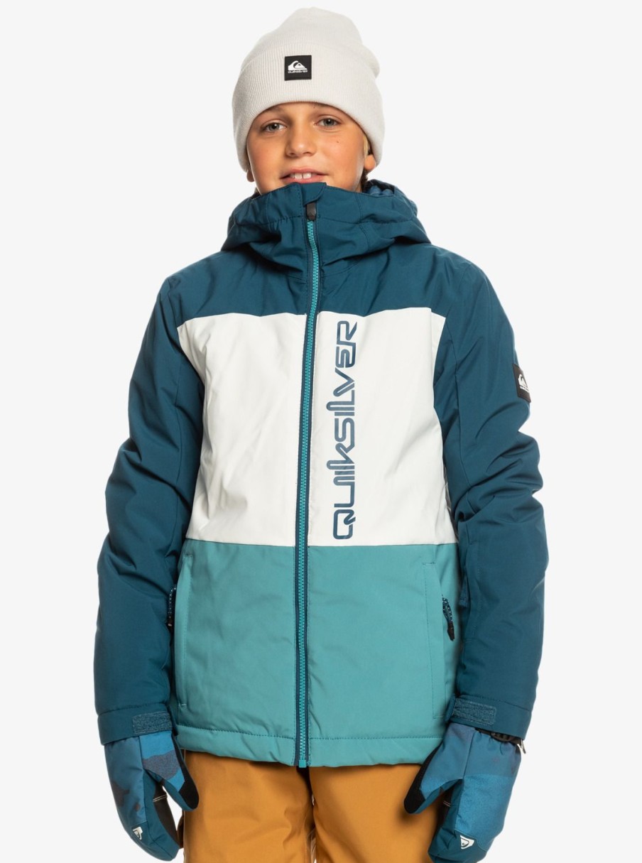 Garcon Quiksilver Accessoires | Side Hit – Veste De Snow Technique Pour Garcon 4-16 Brittany Blue