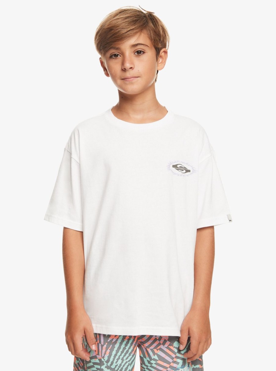 Garcon Quiksilver T-Shirts | Visions – T-Shirt Pour Garcon 10-16 White