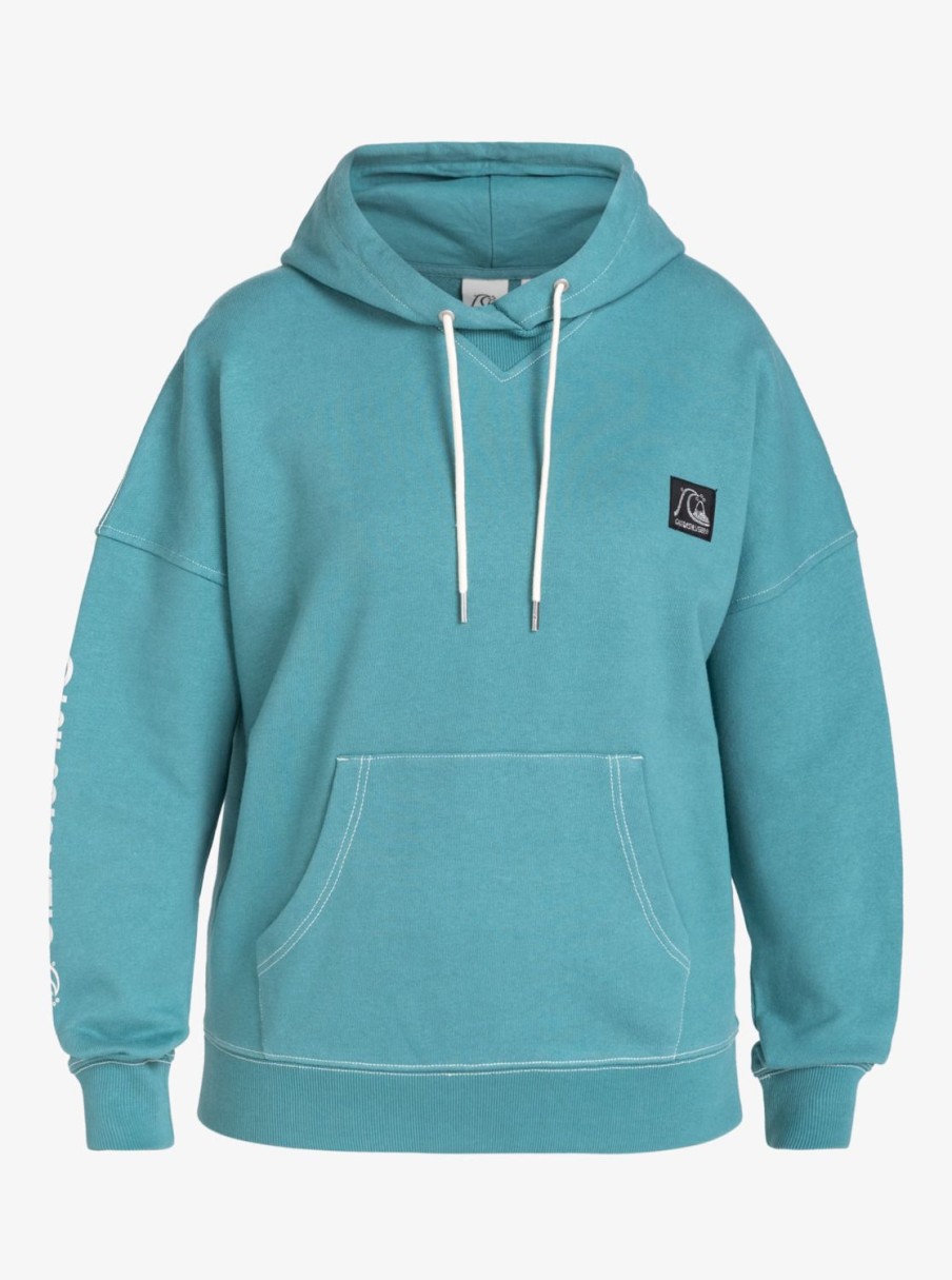 Femme Quiksilver  | Uni – Sweat A Capuche En Coton Bio Pour Femme Brittany Blue