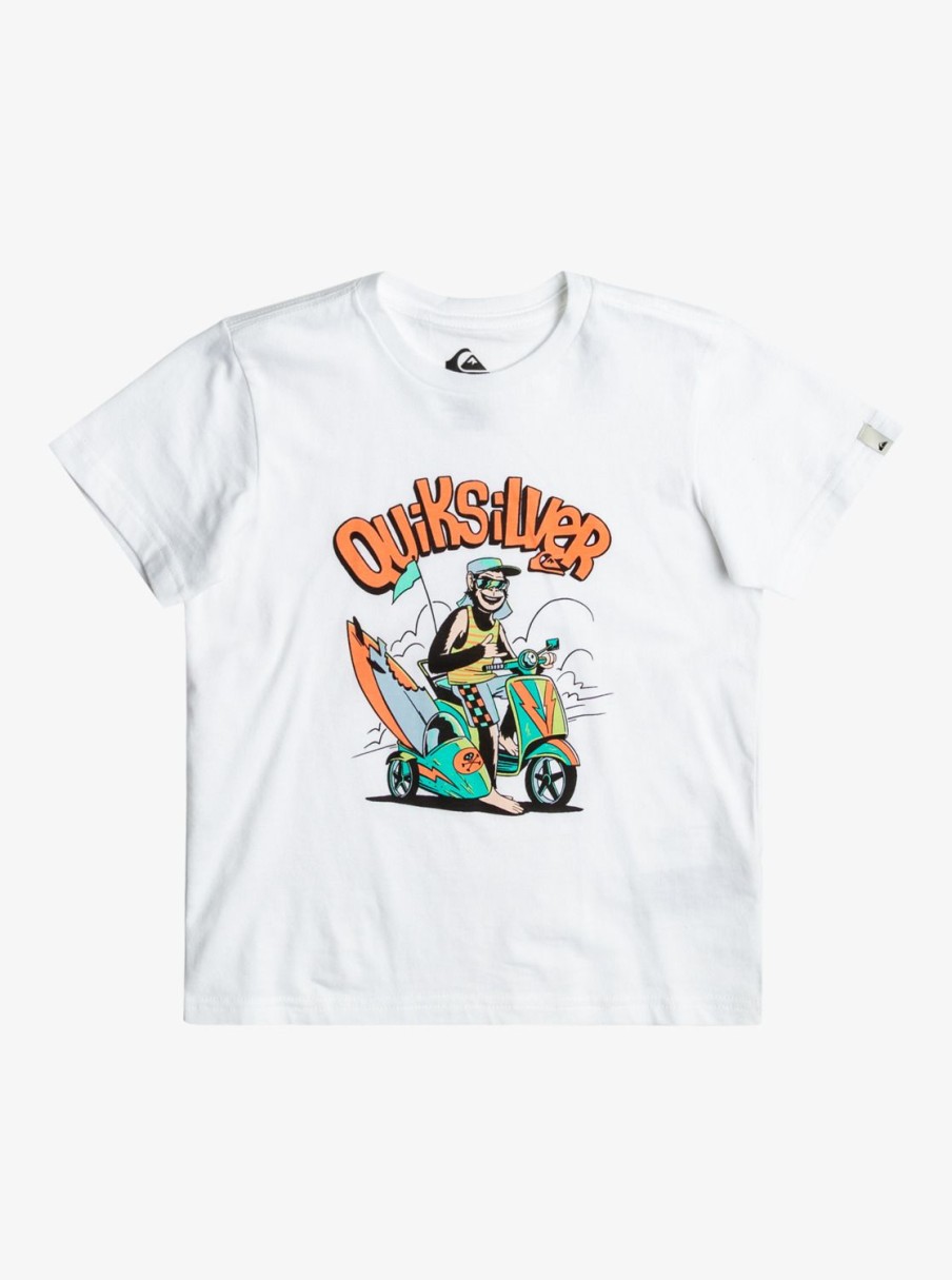 Garcon Quiksilver T-Shirts | Monkey Business – T-Shirt Pour Garcon 2-7 White