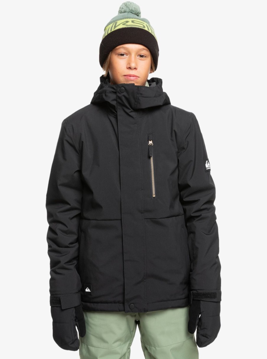 Garcon Quiksilver Accessoires | Mission – Veste De Snow Technique Pour Garcon True Black