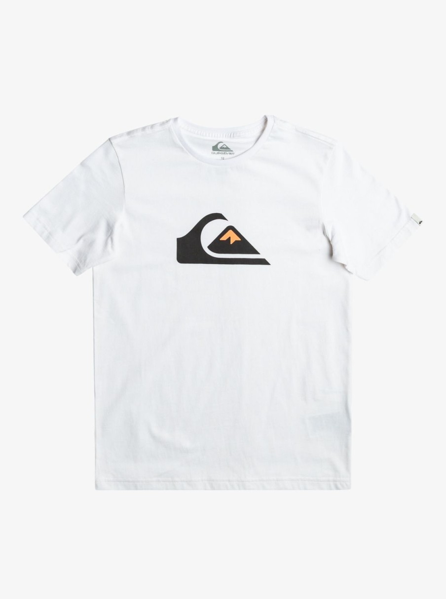 Garcon Quiksilver T-Shirts | Comp Logo – T-Shirt Pour Garcon White