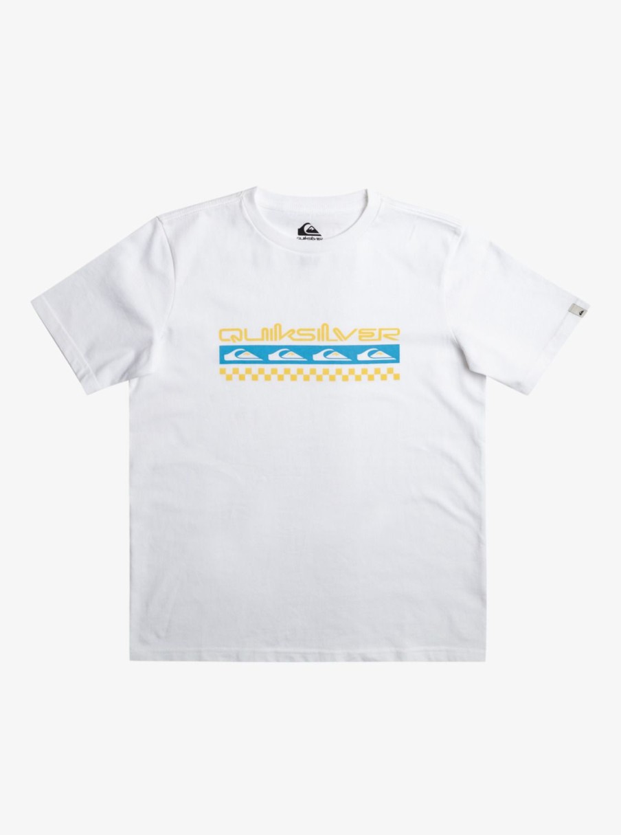 Garcon Quiksilver T-Shirts | Omni Check Turn – T-Shirt Pour Garcon 8-16 Ans White