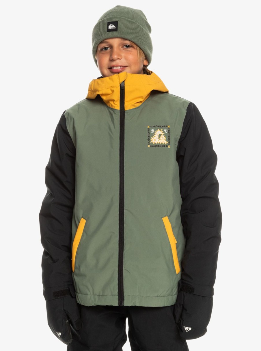 Garcon Quiksilver Accessoires | In The Hood – Veste De Snow Technique Pour Garcon Laurel Wreath