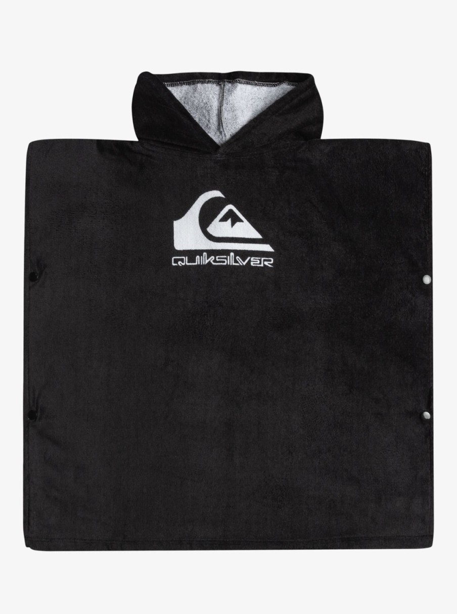 Garcon Quiksilver Accessoires | Hoody Towel – Serviette De Plage Pour Garcon 2-7 Black