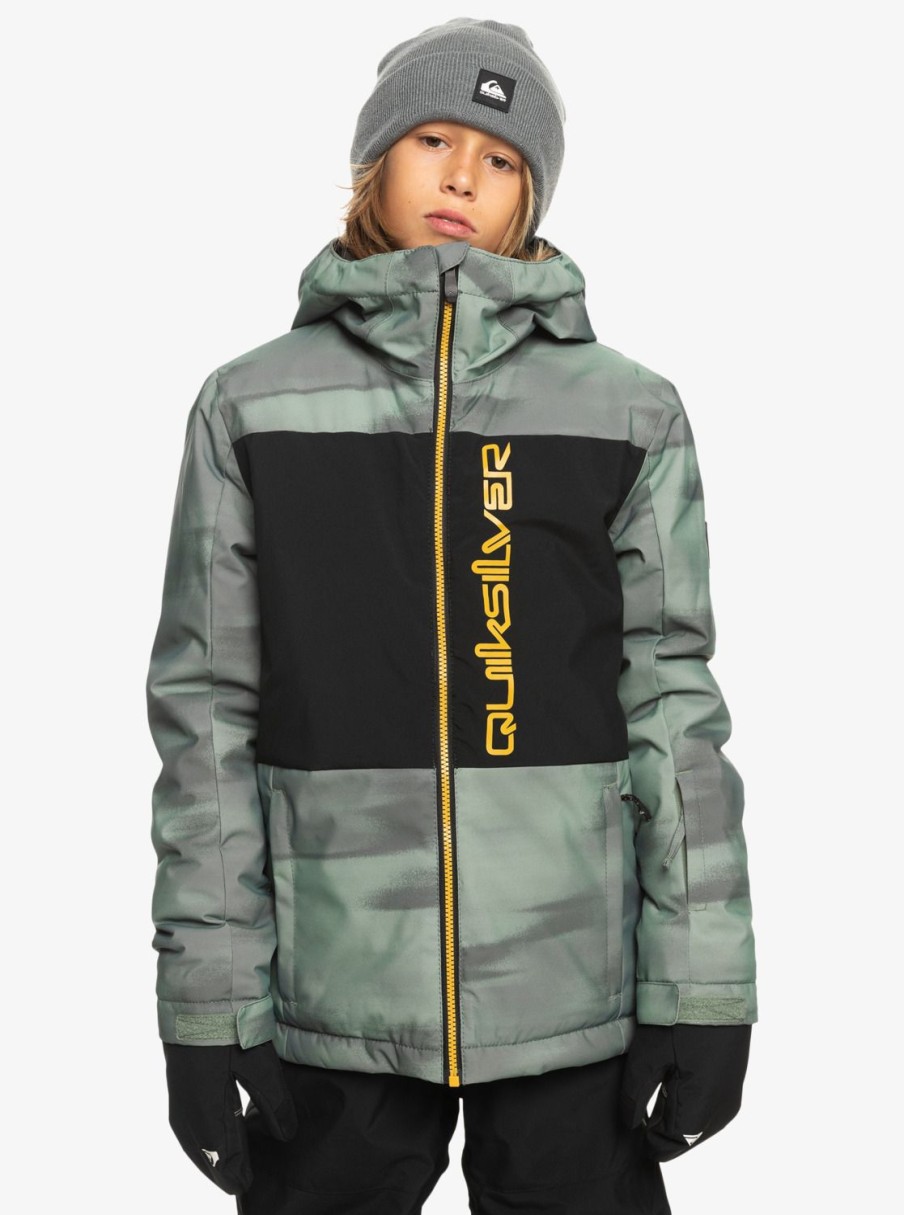 Garcon Quiksilver Accessoires | Side Hit – Veste De Snow Technique Pour Garcon 4-16 Break Off Laurel Wreath