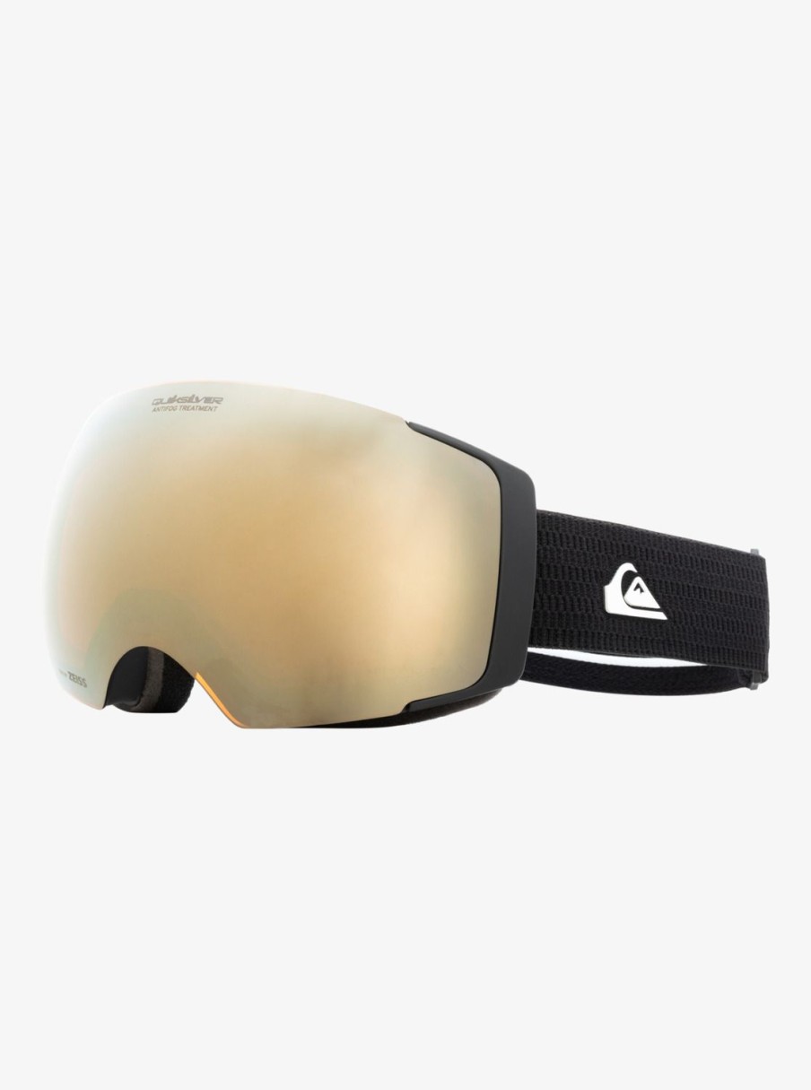 Homme Quiksilver Accessoires | Greenwood – Masque De Ski/Snowboard Pour Homme Black/Clux Ml Silver S3