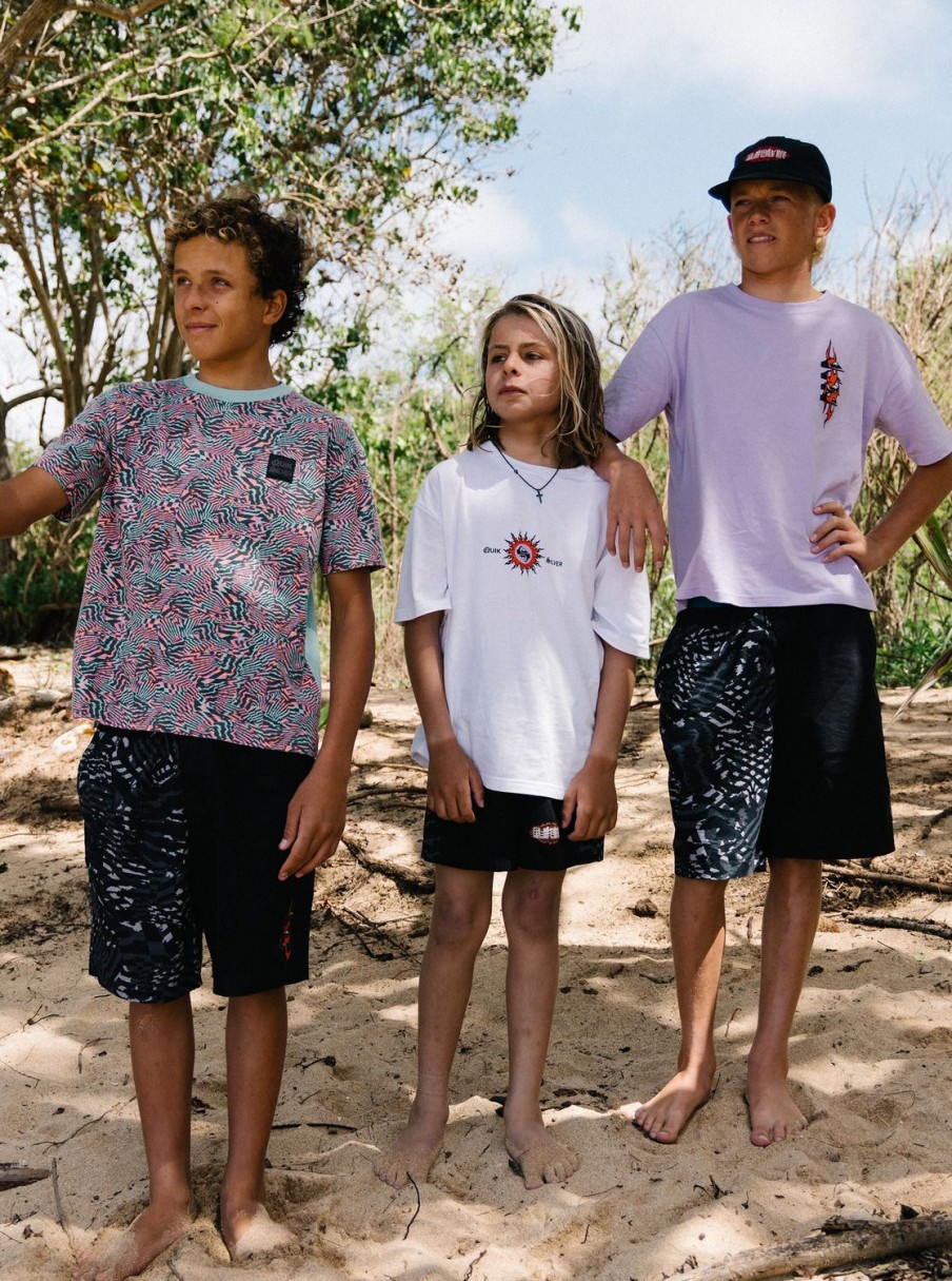 Garcon Quiksilver T-Shirts | Radical Times – T-Shirt Pour Garcon 10-16 Purple Rose