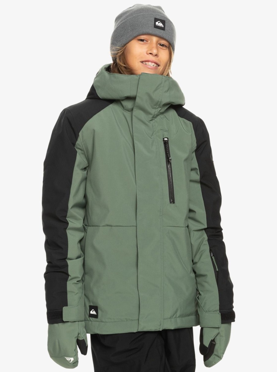 Garcon Quiksilver Accessoires | Mission Block – Veste De Snow Technique Pour Garcon 4-16 Laurel Wreath