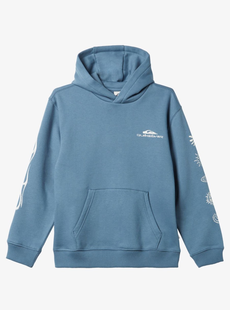 Garcon Quiksilver Sweats | Power Session – Sweat A Capuche Pour Garcon 8-16 Ans Aegean Blue