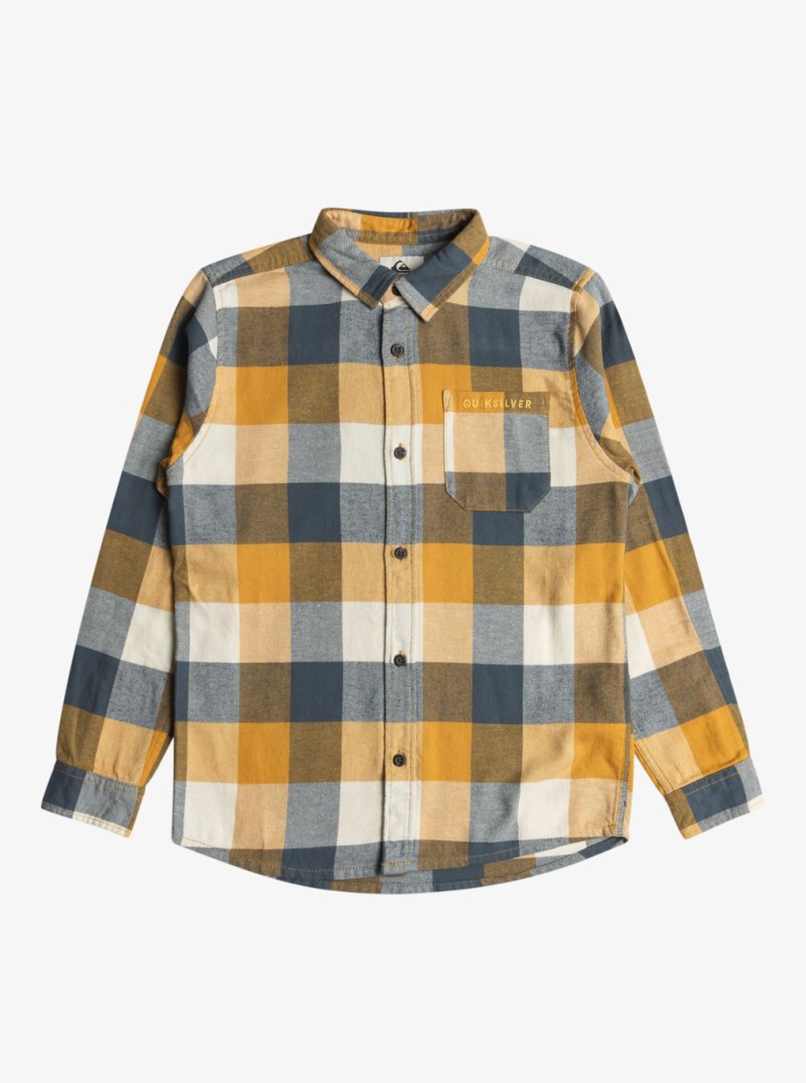 Garcon Quiksilver Chemises | Motherfly – Chemise Manches Longues Pour Garcon 8-16 Ans Mustard Motherfly