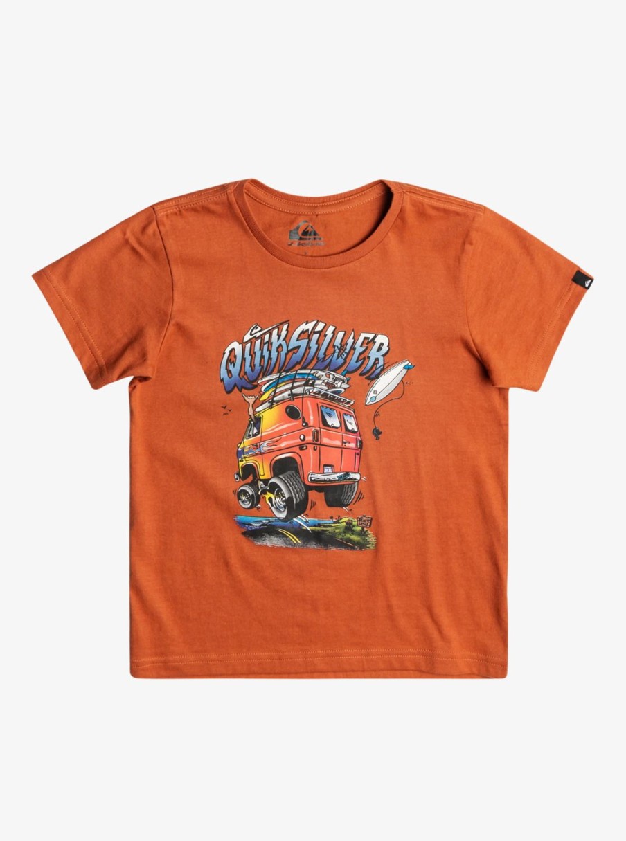 Garcon Quiksilver T-Shirts | Beach Vannin – T-Shirt Pour Garcon 8-16 Baked Clay