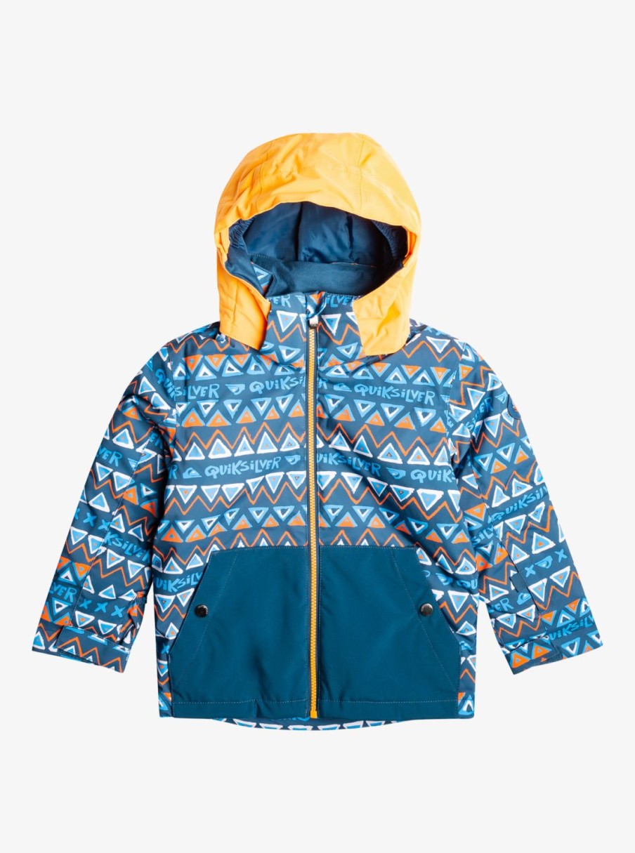 Garcon Quiksilver Accessoires | Little Mission – Veste De Snow Pour Garcon 2-7 Snow Pyramid Majolica Blue