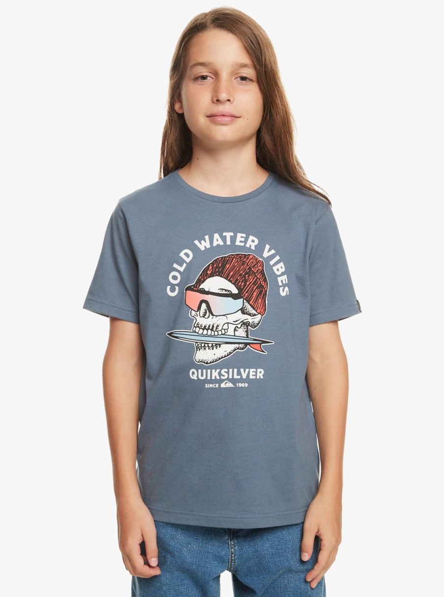 Garcon Quiksilver T-Shirts | Qs Skull – T-Shirt Pour Garcon 8-16 Bering Sea