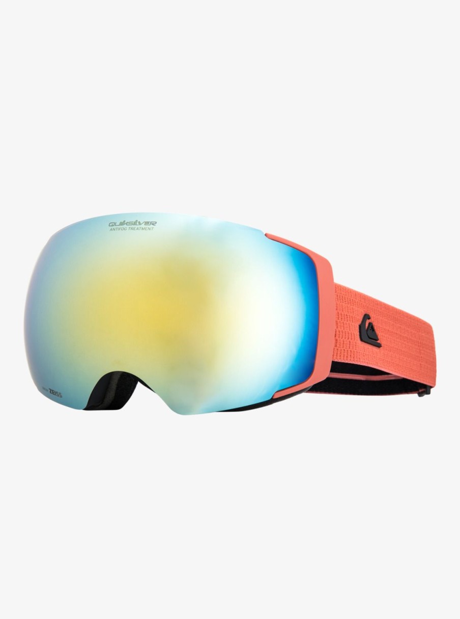 Homme Quiksilver Accessoires | Greenwood – Masque De Ski/Snowboard Pour Homme Blk Redwood/Clux Gold Ml S3