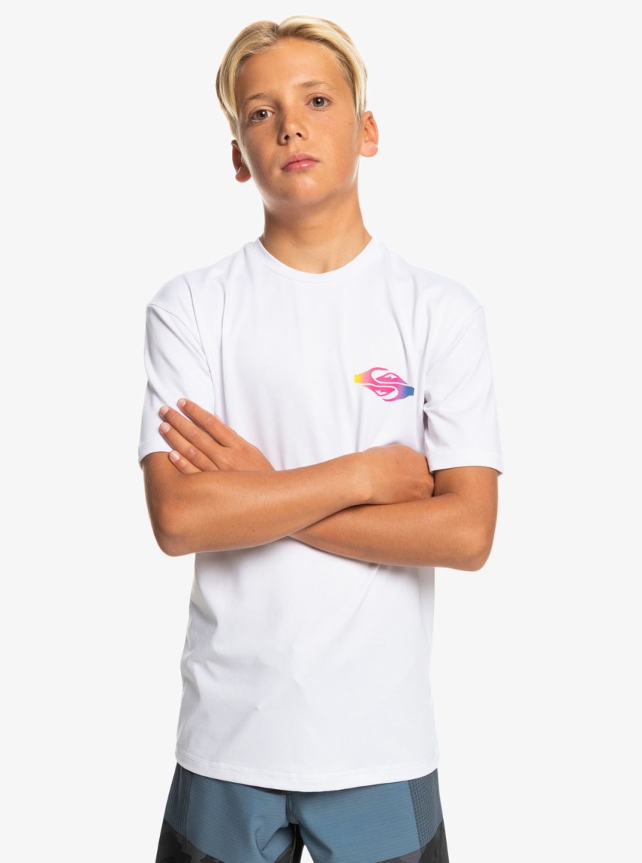 Garcon Quiksilver Lycras & Surf Tees | Radical Surf – Surf Tee Upf 50 Pour Garcon White