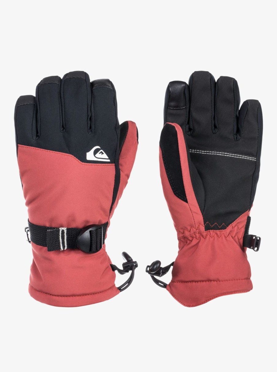 Garcon Quiksilver Accessoires | Mission – Moufles De Snow/Ski Pour Garcon 8-16 Marsala