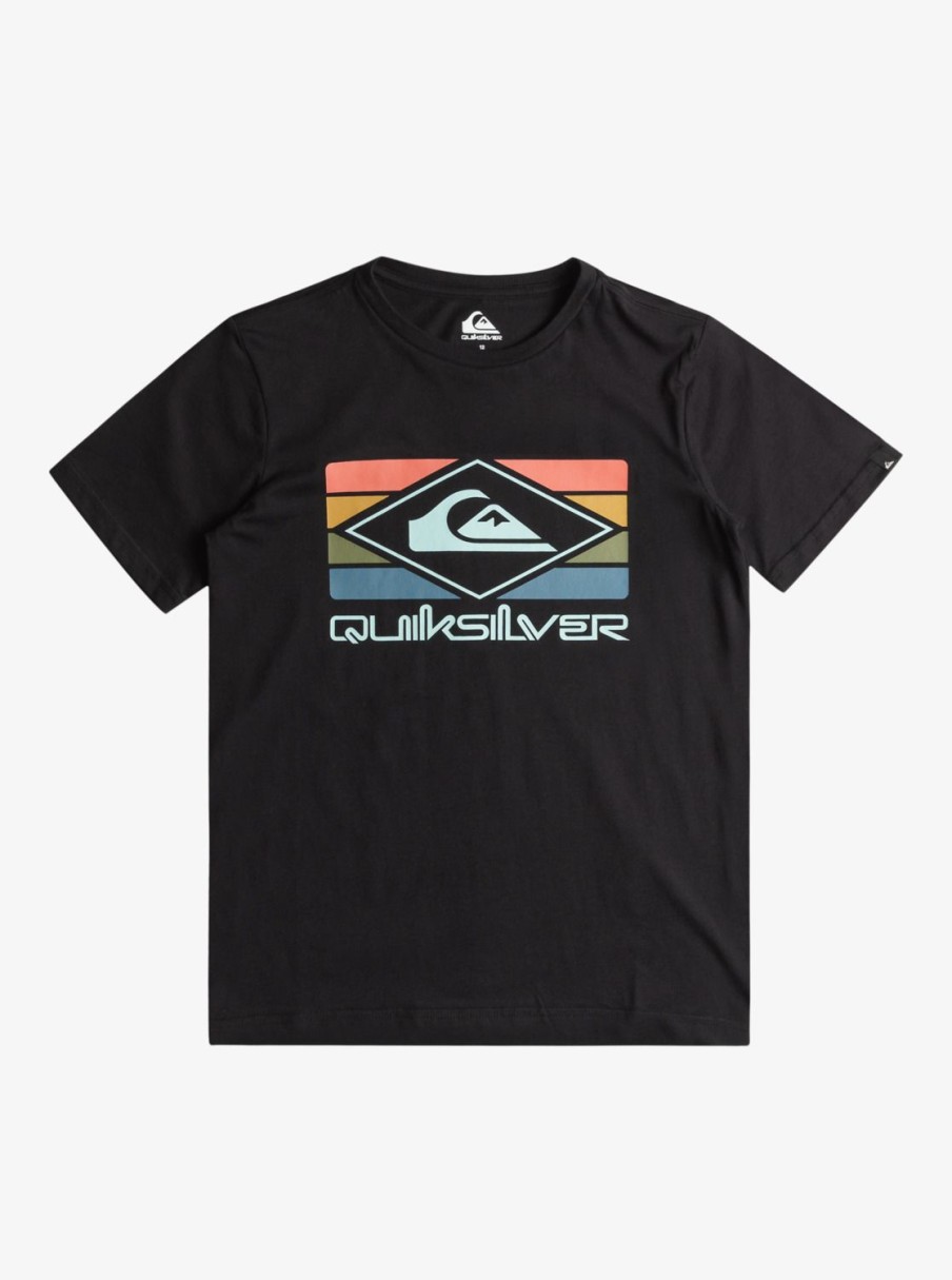 Garcon Quiksilver T-Shirts | Qs Rainbow – T-Shirt Pour Garcon 8-16 Black