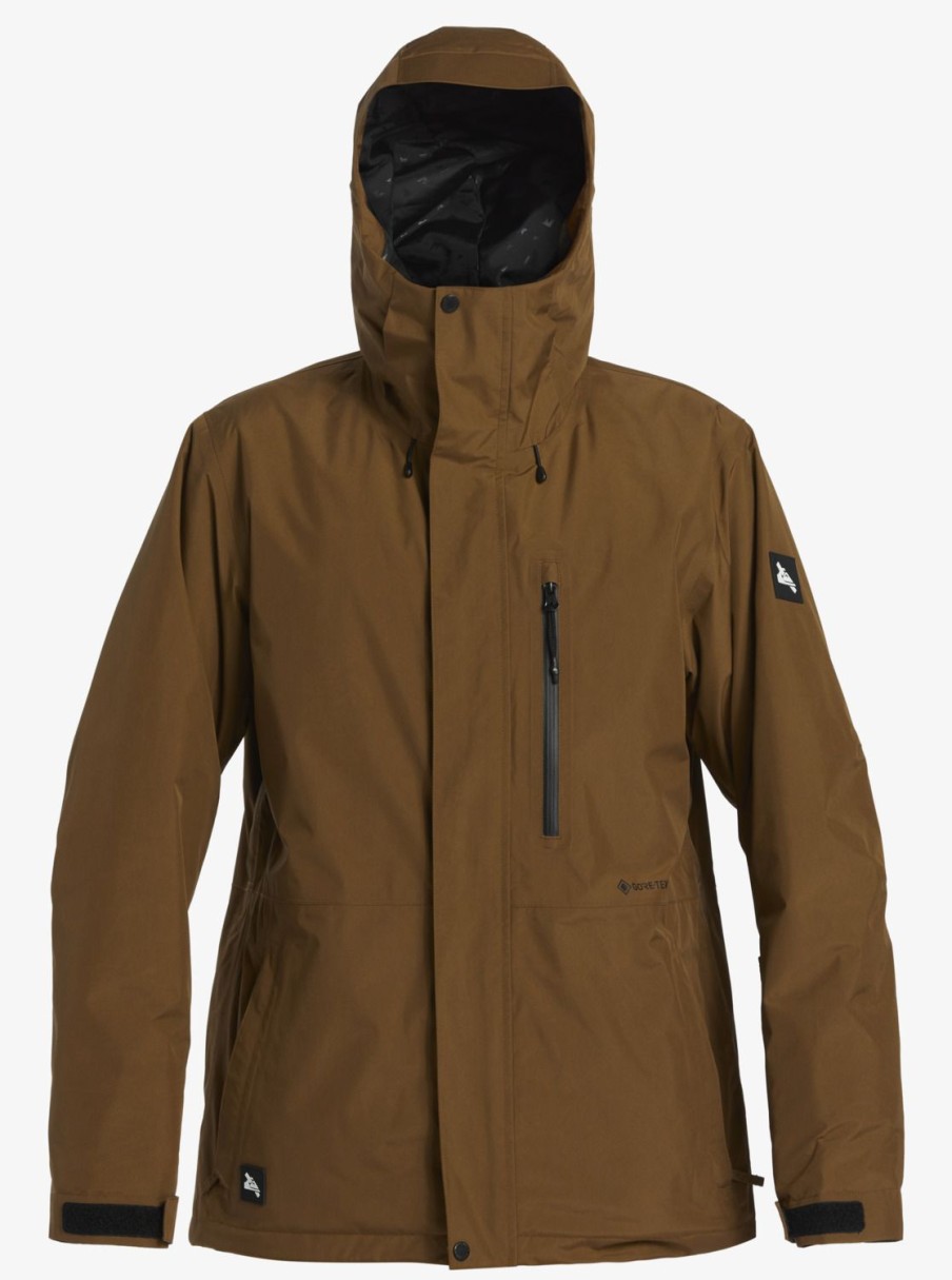 Homme Quiksilver Vestes De Snow | Snyc – Veste De Snow Technique Pour Homme Sepia