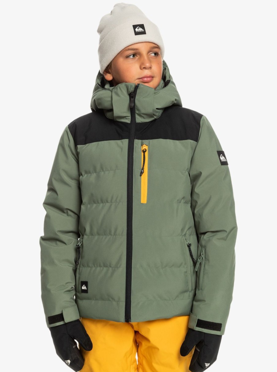 Garcon Quiksilver Accessoires | The Edge – Veste De Snow Technique Pour Garcon Laurel Wreath