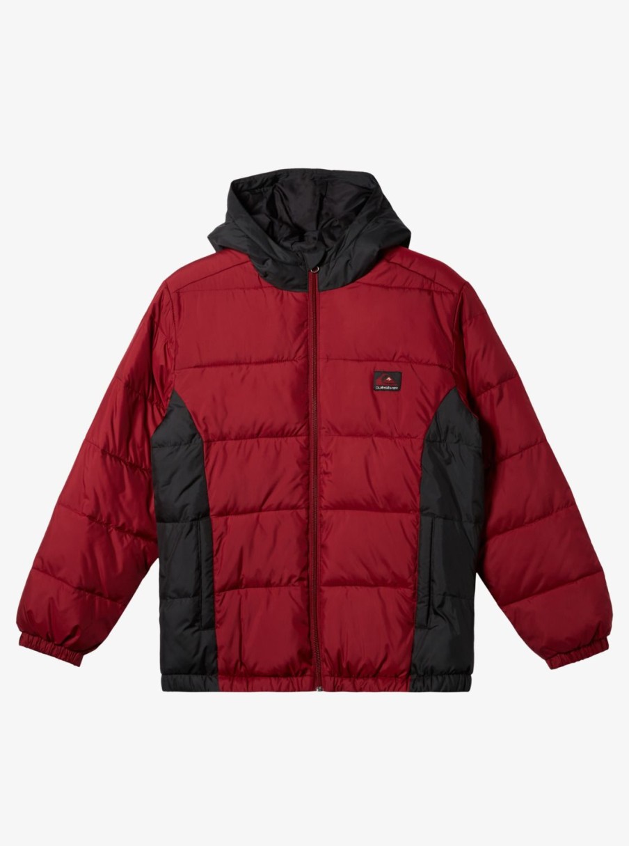 Garcon Quiksilver Vestes & Manteaux | Mirage Mix – Doudoune Pour Garcon 8-16 Tibetan Red