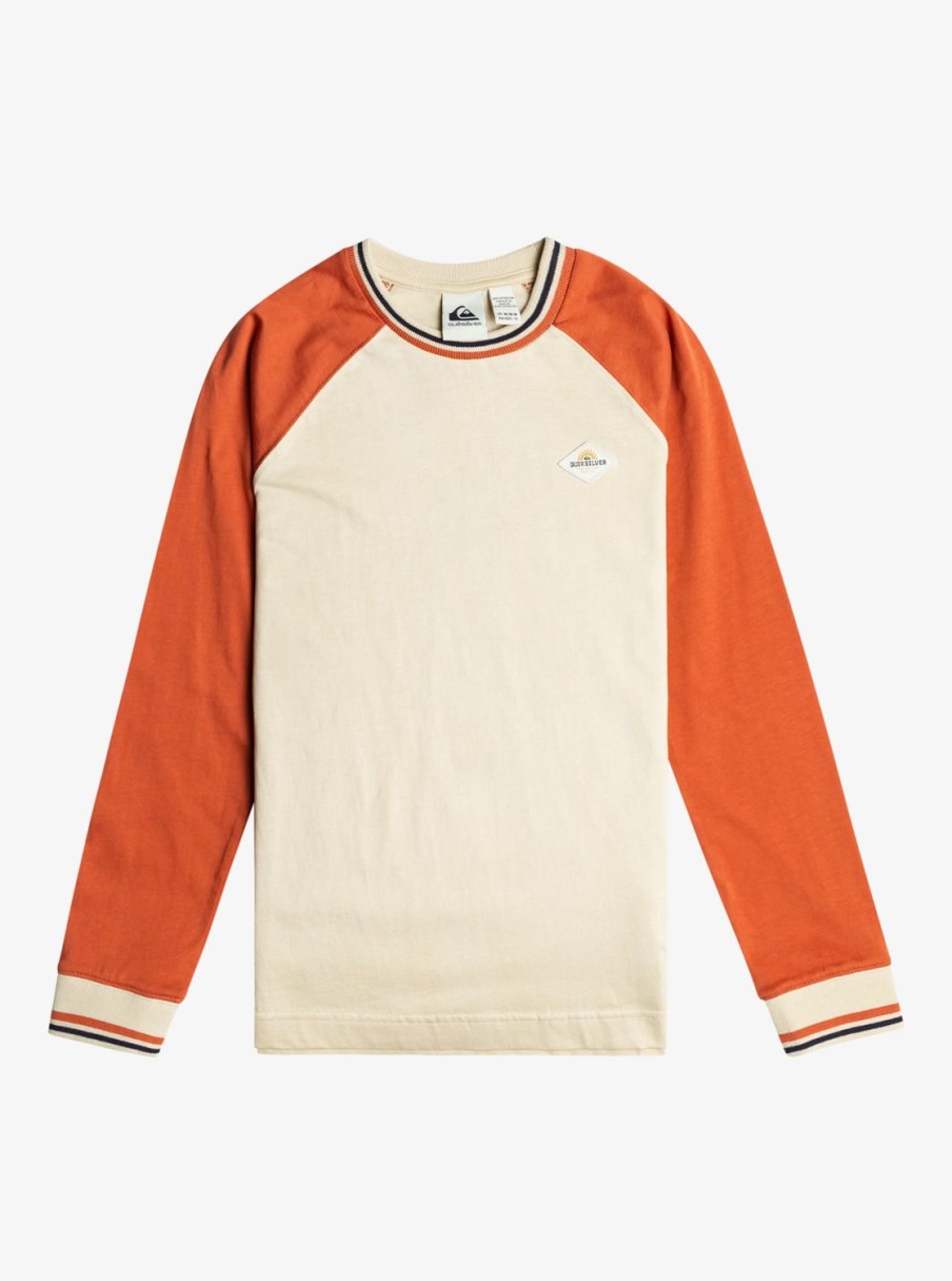 Garcon Quiksilver T-Shirts | Return To School – T-Shirt Manches Longues Pour Garcon 8-16 Baked Clay