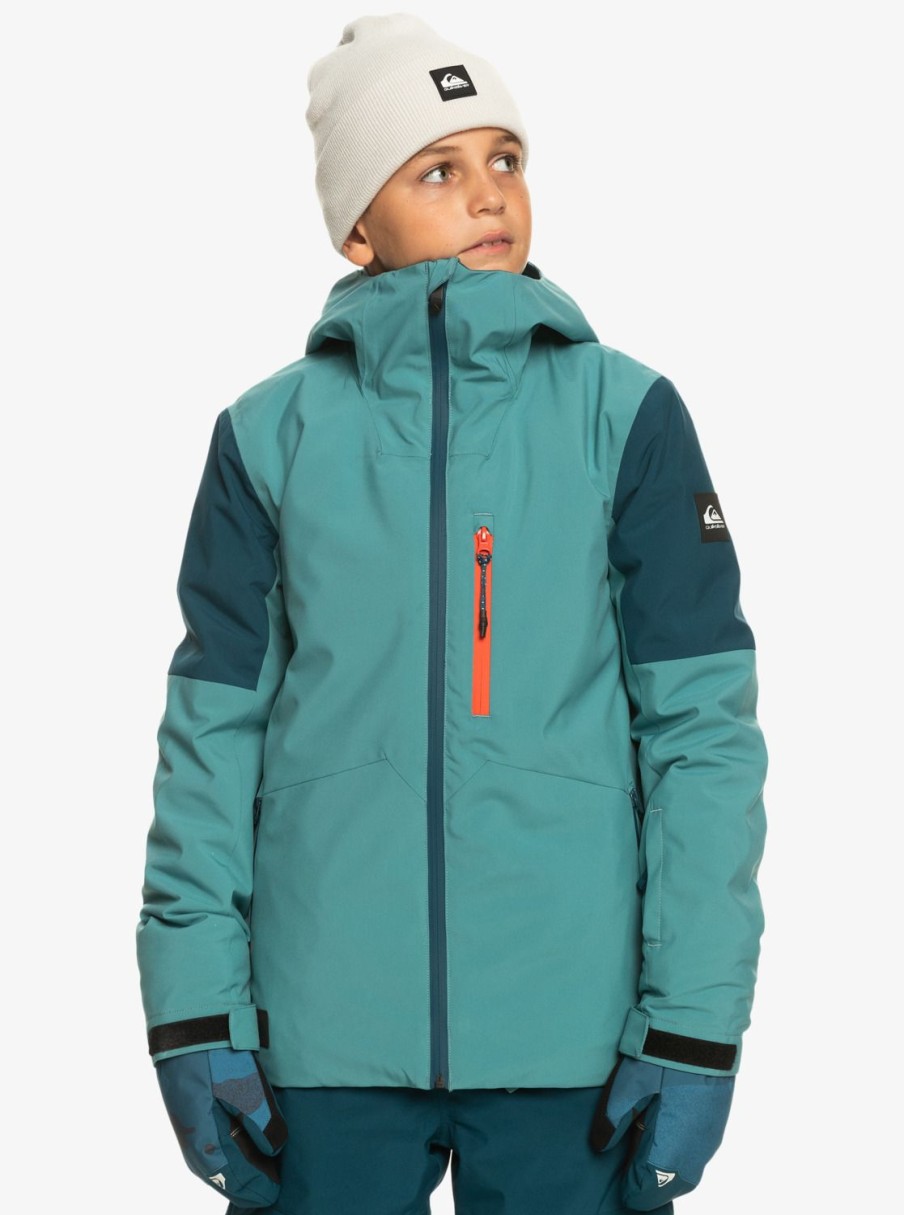 Garcon Quiksilver Vestes & Manteaux | Travis Rice – Veste De Snow Technique Pour Garcon Brittany Blue