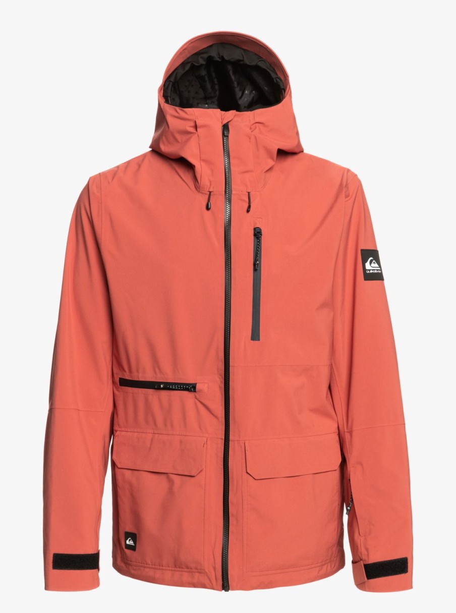 Homme Quiksilver Vestes De Snow | Sammy Carlson Stretch Quest – Veste De Snow Technique Pour Homme Marsala