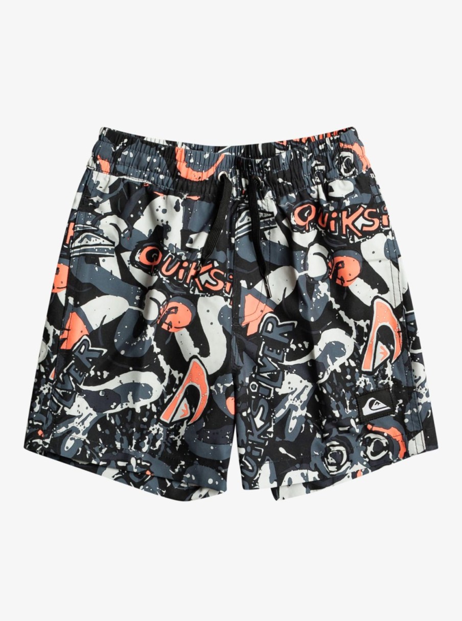 Garcon Quiksilver Boardshorts | Next Gen 12″ – Short De Bain Pour Garcon 2-7 Black