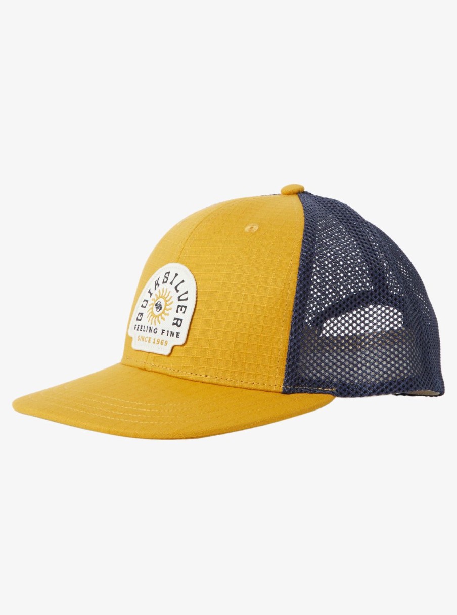 Homme Quiksilver Casquettes & Chapeaux | Dawner – Casquette Trucker Pour Homme Mustard