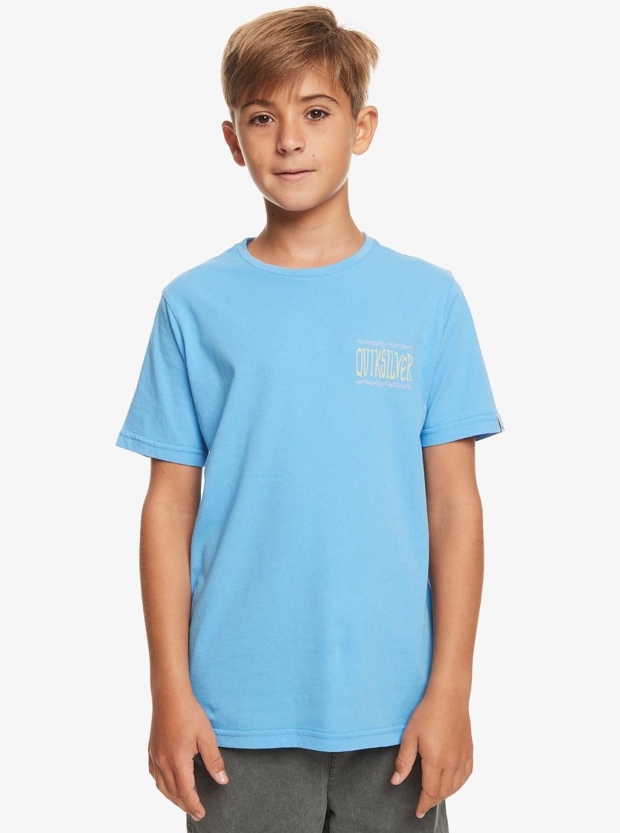 Garcon Quiksilver T-Shirts | Taking Roots – T-Shirt Pour Garcon 8-16 Azure Blue