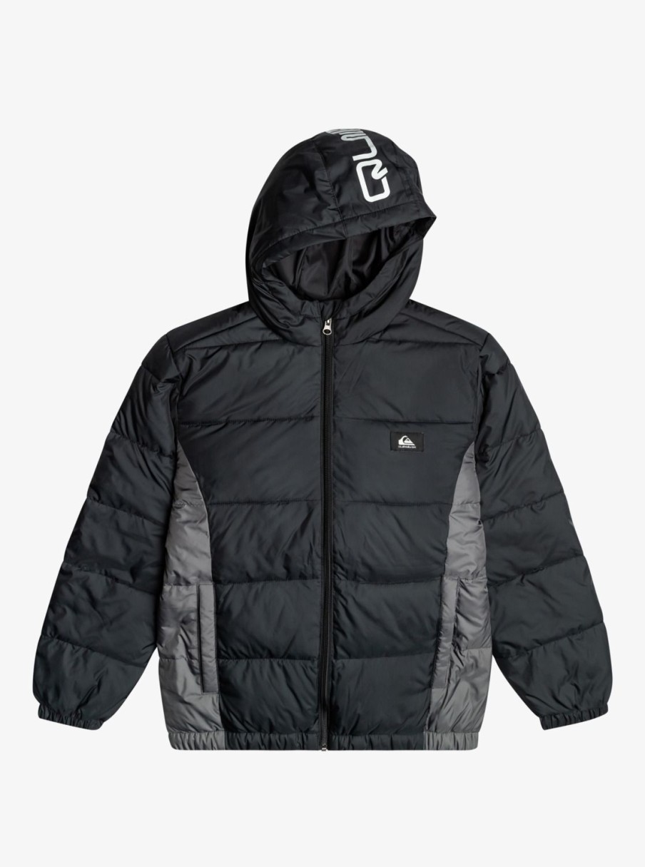 Garcon Quiksilver Vestes & Manteaux | Mirage Mix – Doudoune Pour Garcon 8-16 Black