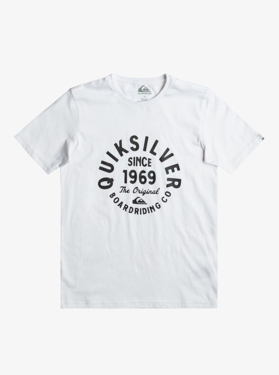 Garcon Quiksilver T-Shirts | Circled Script – T-Shirt Pour Garcon 8-16 White