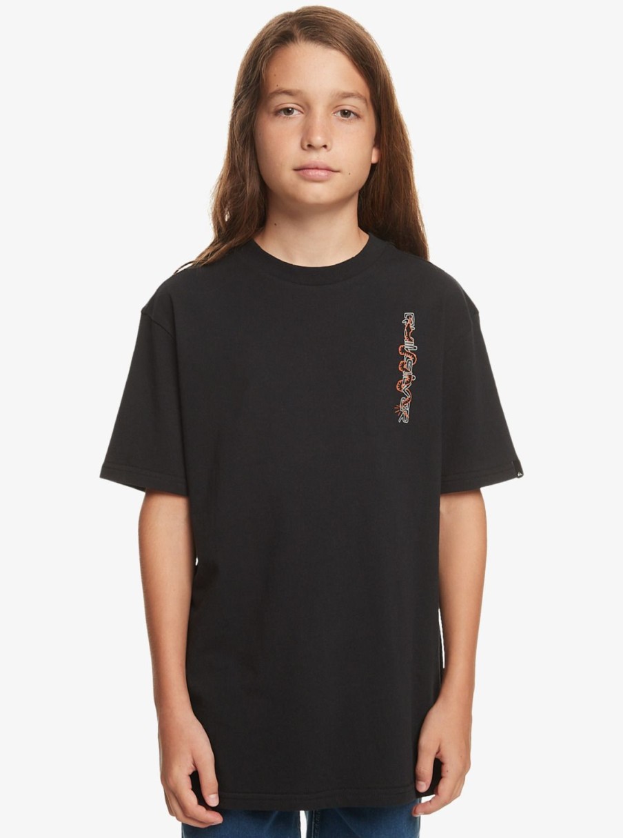 Garcon Quiksilver T-Shirts | Omni Serpent – T-Shirt Pour Garcon 8-16 Black