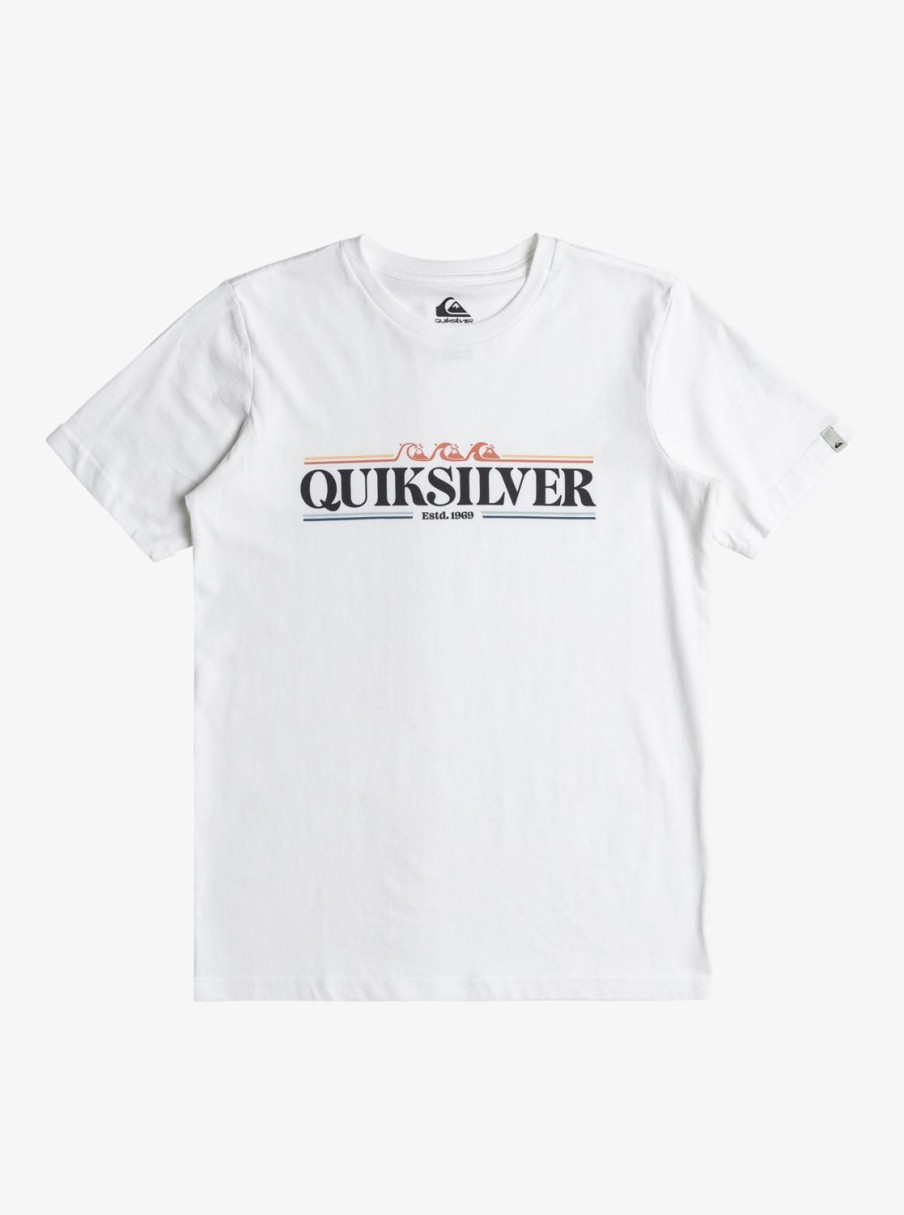 Garcon Quiksilver T-Shirts | Gradient Line – T-Shirt Pour Garcon 8-16 White