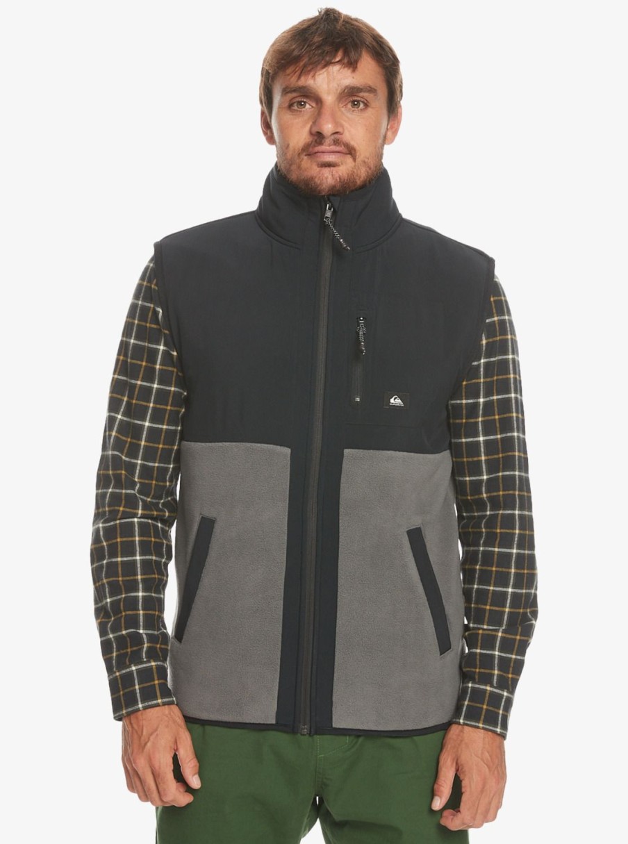 Homme Quiksilver Vestes & Manteaux | Polar – Veste Sans Manches En Polaire Pour Homme Iron Gate