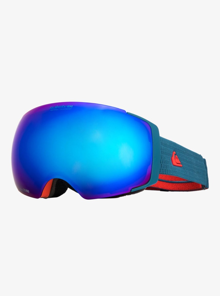 Homme Quiksilver Accessoires | Greenwood – Masque De Ski/Snowboard Pour Homme Majolica Blue/Clux Red Ml S3