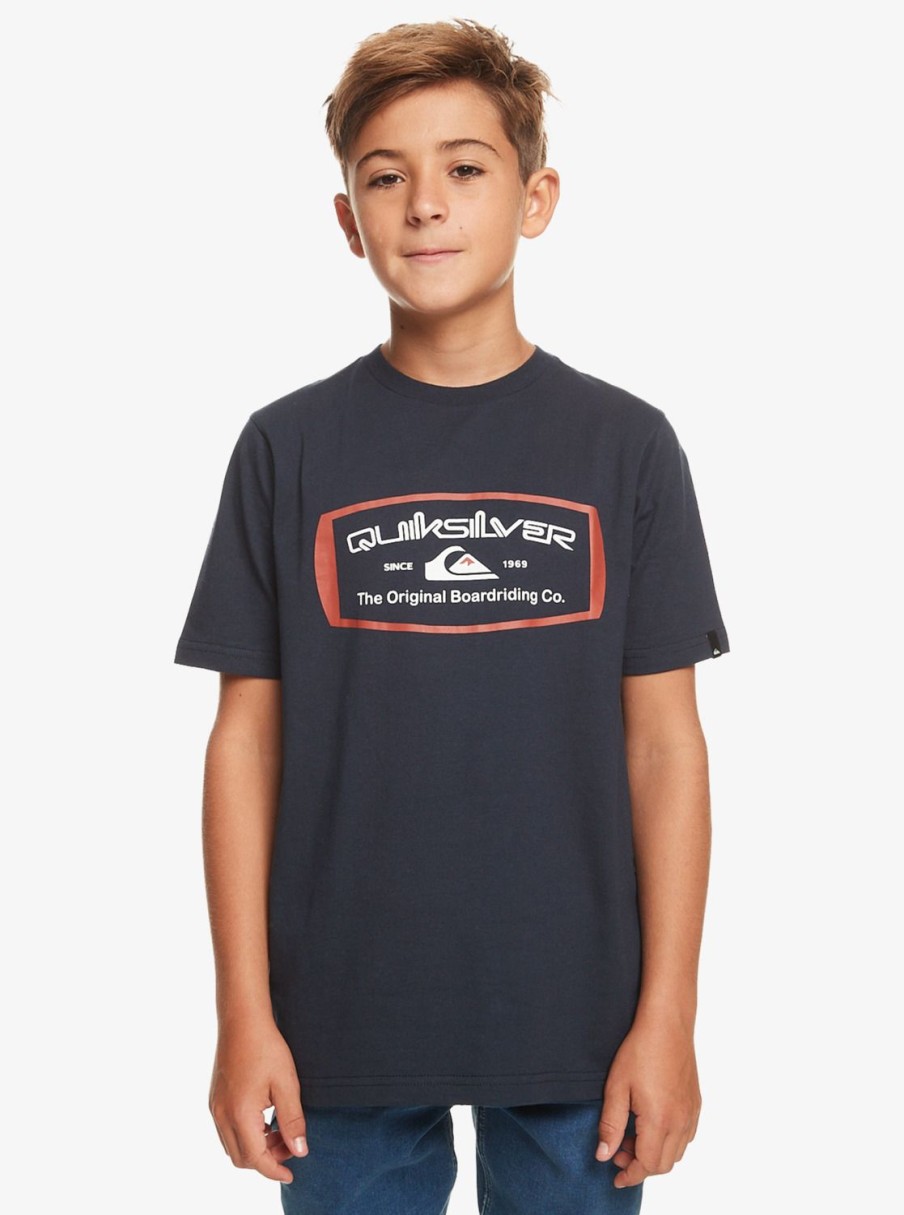 Garcon Quiksilver T-Shirts | Qs Mind Barrel – T-Shirt Pour Garcon 8-16 Navy Blazer