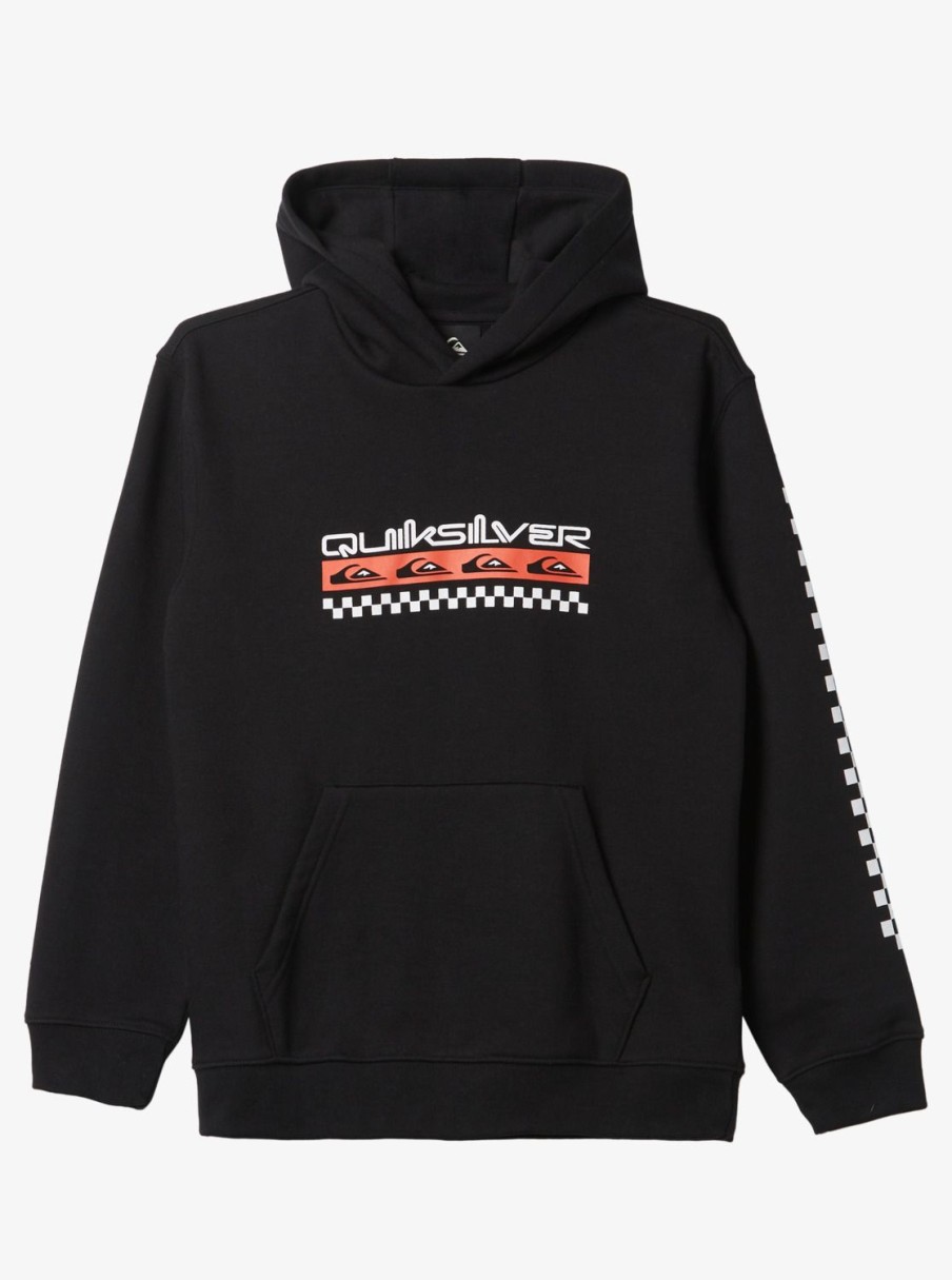 Garcon Quiksilver Sweats | Perfect Peaks – Sweat A Capuche Pour Garcon 8-16 Ans Black/Black