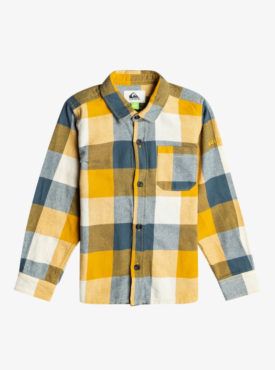 Garcon Quiksilver Chemises | Motherfly Boy – Chemise Manches Longues Pour Garcon 2-7 Mustard Motherfly