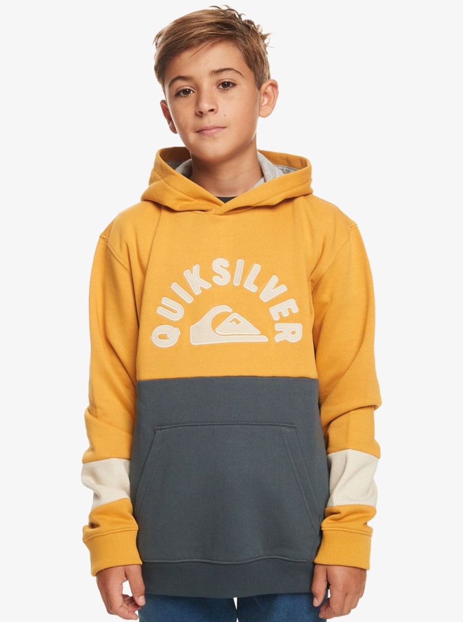 Garcon Quiksilver Sweats | School Again – Sweat A Capuche Pour Garcon 8-16 Mustard