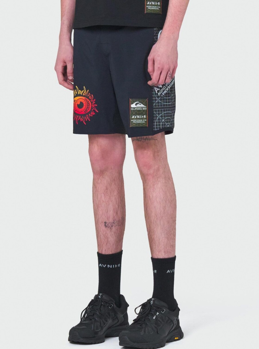 Homme Quiksilver Boardshorts | Avnier Blur – Boardshort Unisex Black Quikavnier