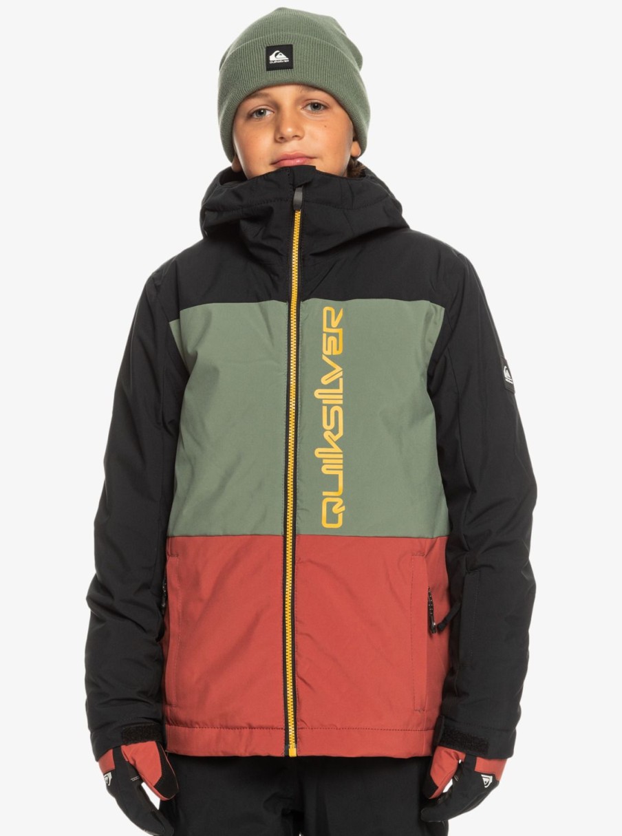 Garcon Quiksilver Accessoires | Side Hit – Veste De Snow Technique Pour Garcon 4-16 True Black