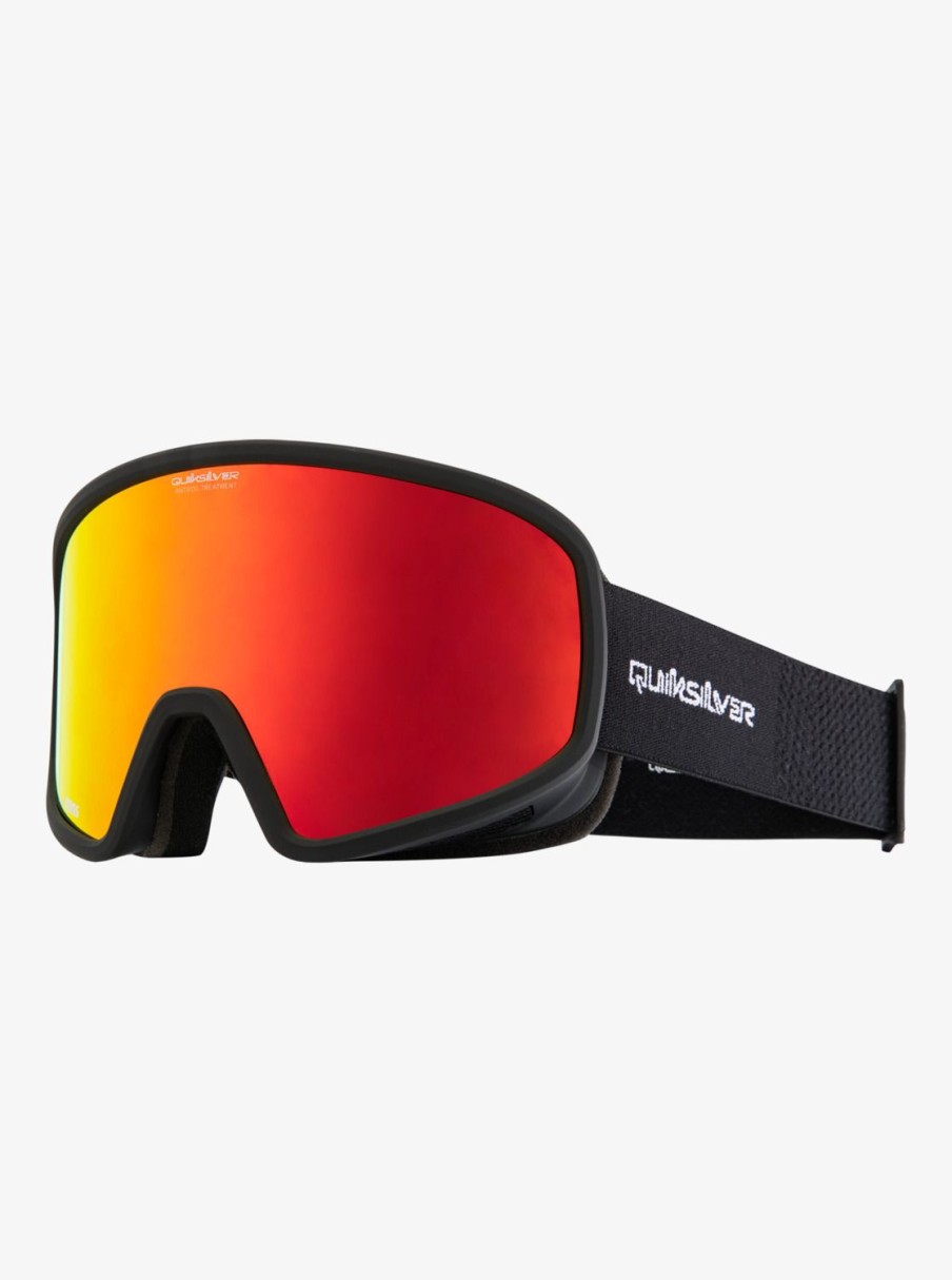 Homme Quiksilver Accessoires | Browdy Color Luxe – Masque De Ski/Snowboard Pour Homme Black/Clux Ml Red S3