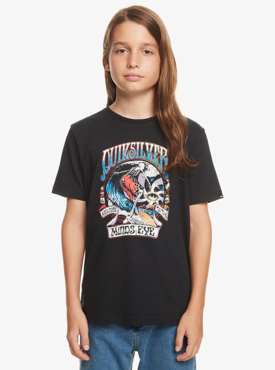 Garcon Quiksilver T-Shirts | The Land Down Under – T-Shirt Pour Garcon 8-16 Black