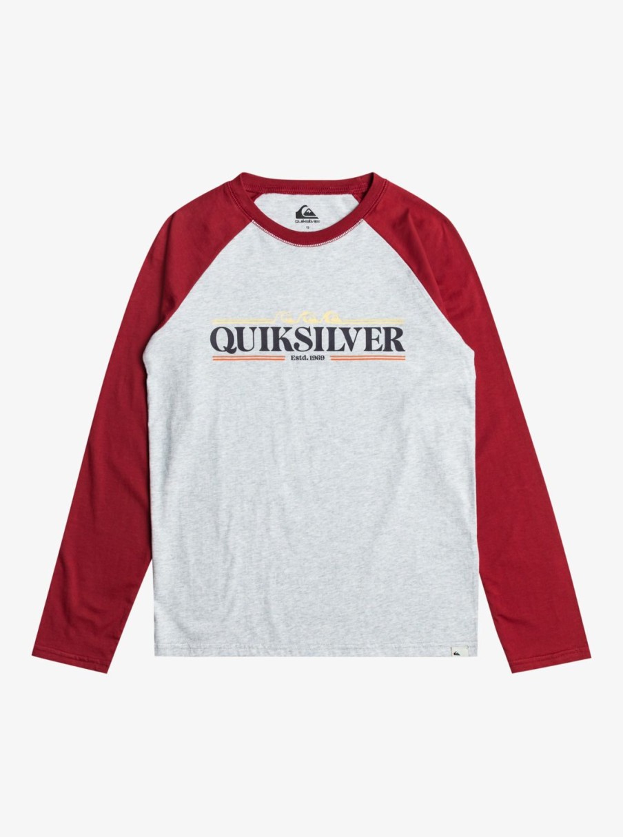 Garcon Quiksilver T-Shirts | Raglan – T-Shirt Manches Longues Pour Garcon 8-16 Athletic Heather