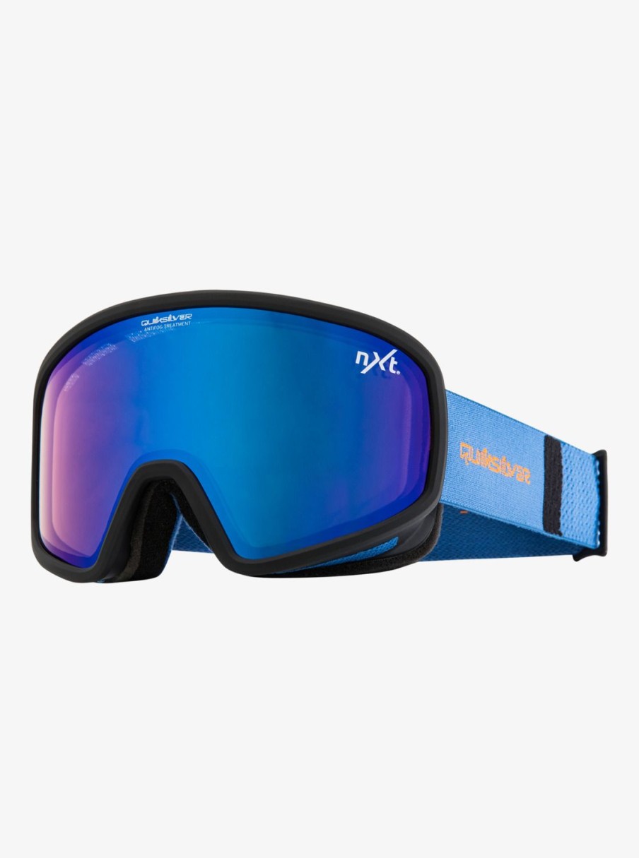 Homme Quiksilver Accessoires | Browdy Nxt – Masque De Ski/Snowboard Pour Homme Black/Nxt Mlv Blue S1S3