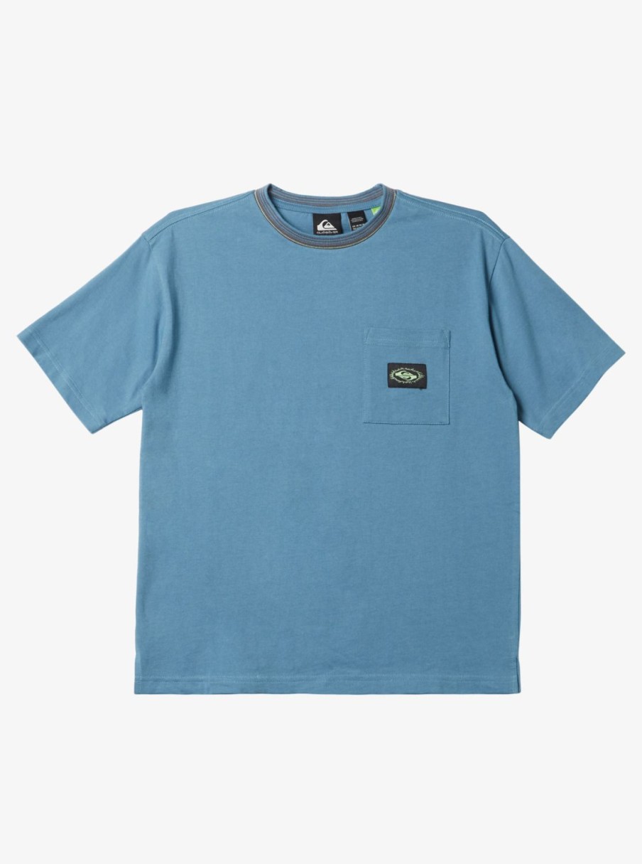 Garcon Quiksilver T-Shirts | Radical Times – T-Shirt Avec Poche Pour Garcon 8-16 Ans Aegean Blue