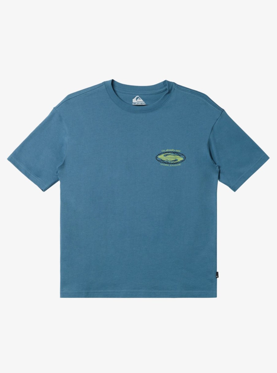 Garcon Quiksilver T-Shirts | Worldwide – T-Shirt Pour Garcon 8-16 Ans Aegean Blue