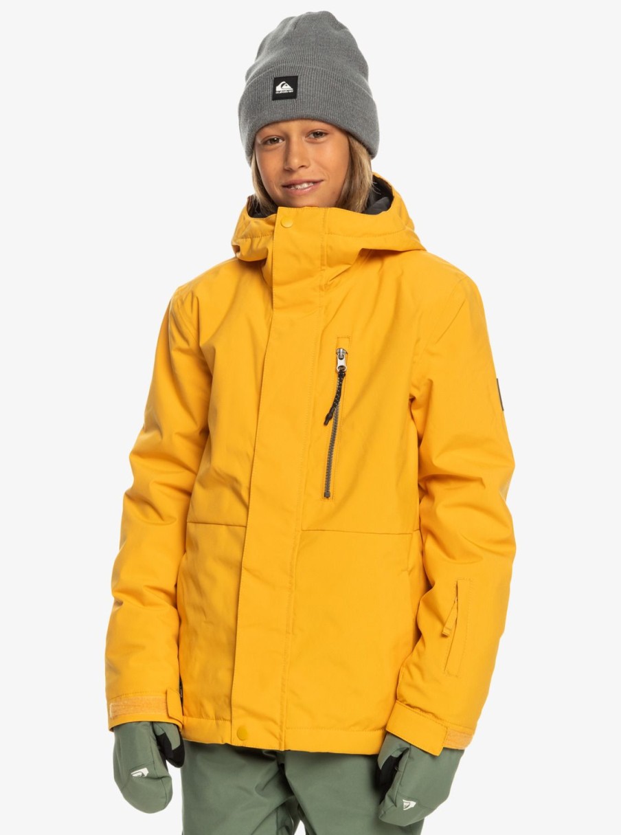 Garcon Quiksilver Accessoires | Mission – Veste De Snow Technique Pour Garcon Mineral Yellow